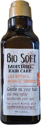BIO SOFT SHEA BUTTER & ARGAN OIL SHAMPOO 490ML